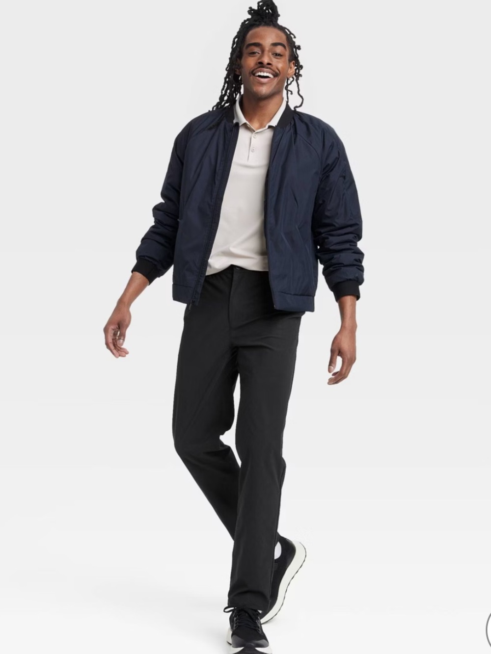 Men’s 360 Lifestyle- all in motion Black Straight Leg Chino Trousers Quick Dry - Picture 7 of 7